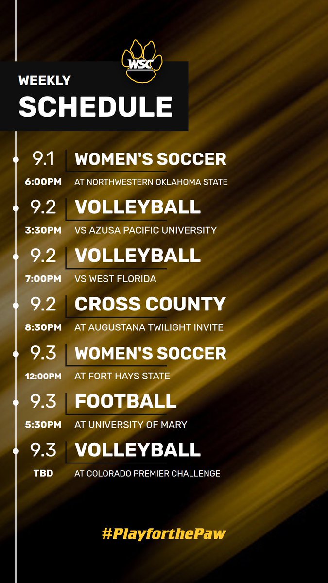 wscwildcats's tweet photo. BIG Week for the ‘Cats! https://t.co/ehkDveSMvR