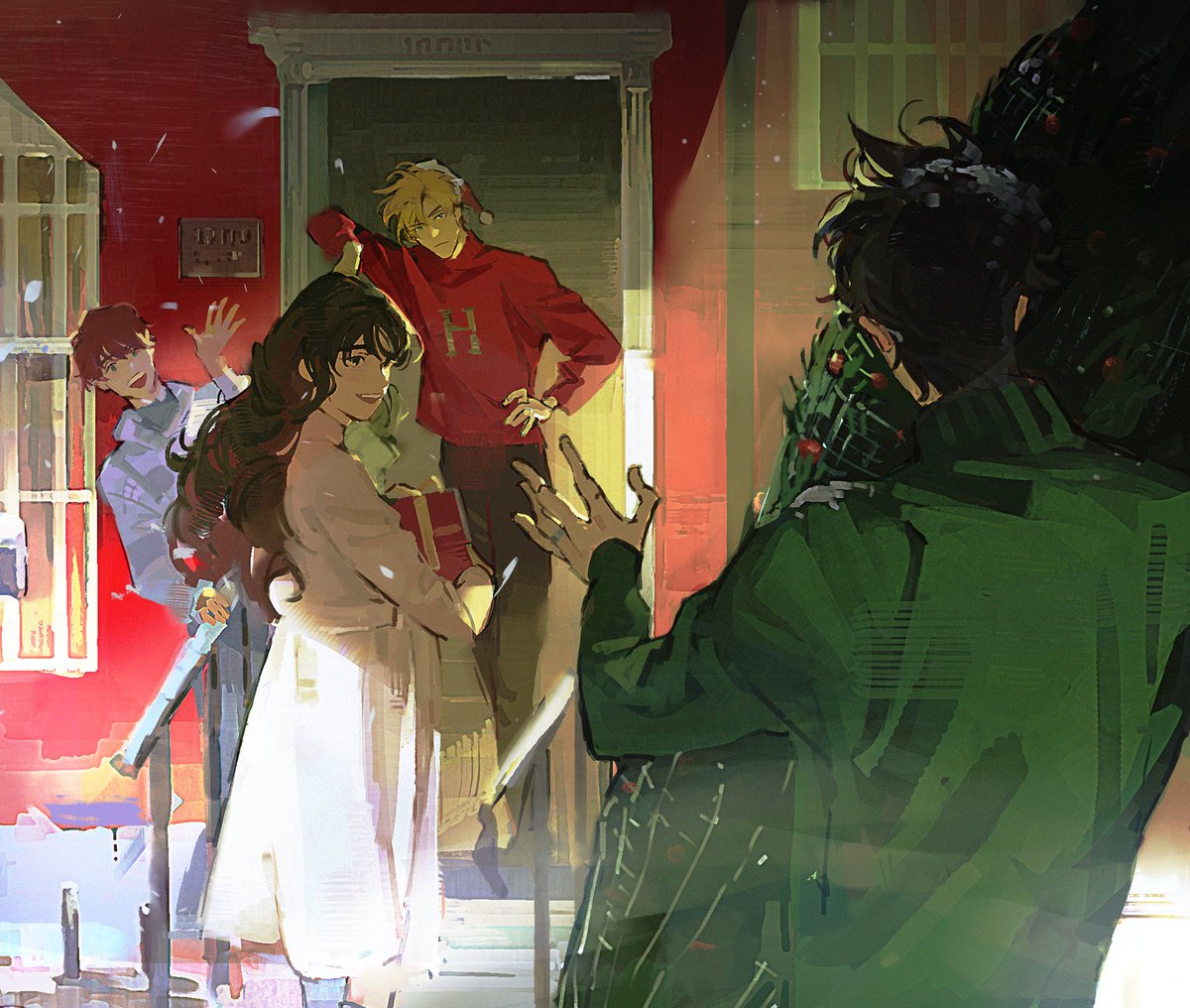 blue0period's tweet photo. #dmhp #drarry everything everywhere all at Christmas https://t.co/OYOC6ejnA2