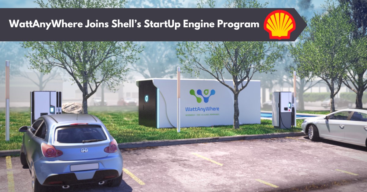 Looking forward to the opportunities the Shell #StartUp Engine program creates for us, such as targeted mentoring, international access to Shell’s network, a potential test within the Shell value chain and much more: wattanywhere.com/wattanywhere-j…

#WattAnyWhere #EV #BioEnergy