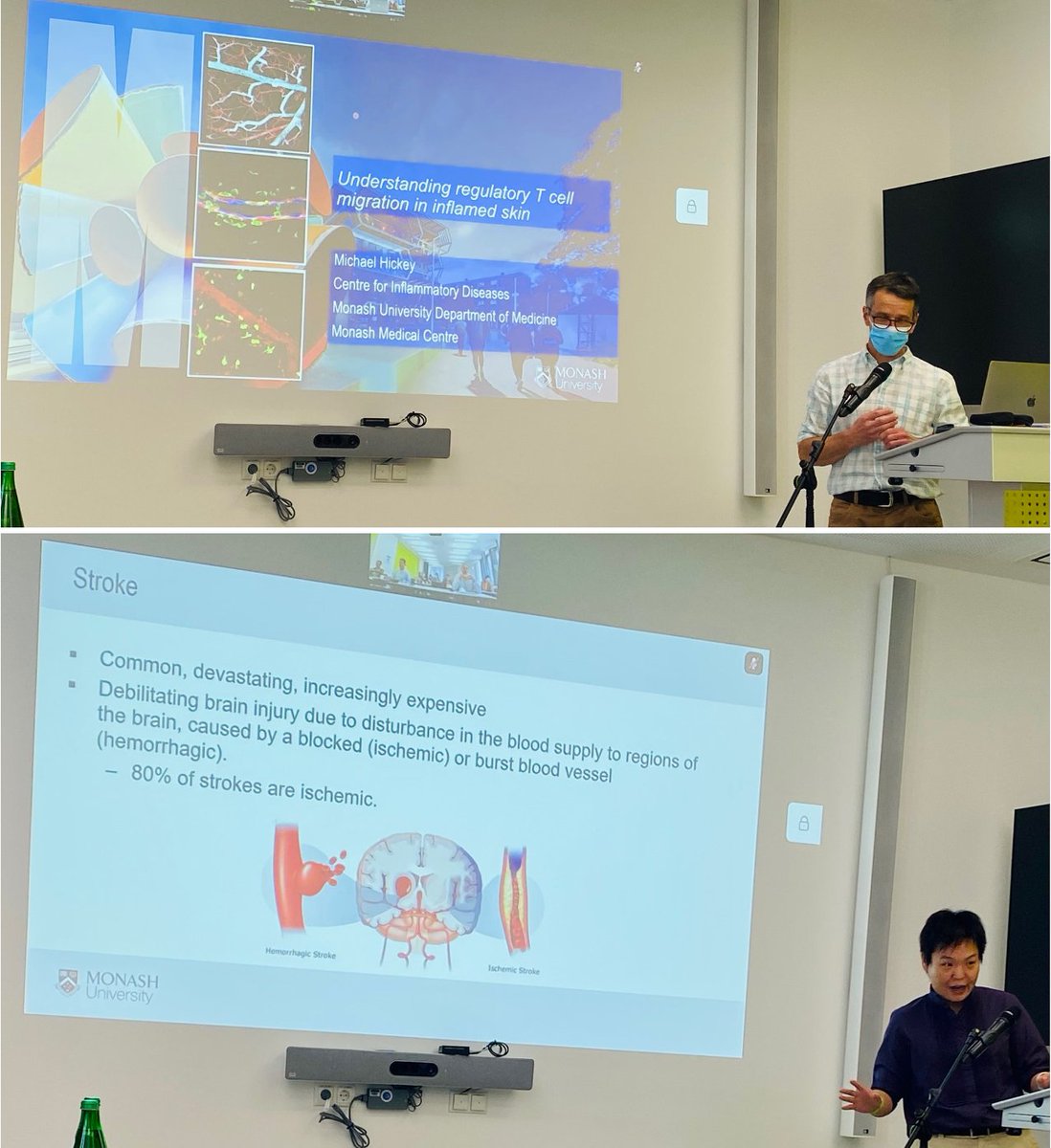 IMMEI_Bonn's tweet photo. It's a great pleasure to have Connie Wong @cwonglab &amp; Michael Hickey @MHickey_IVM from @MonashUni as our guest at the IMMEI for one whole week. Fantastic work they presented during today's "The Single Cell" symposium together with @lab_engel @bcellguy @Singleron_Bio @ImmunoSens https://t.co/4gMRf0PwxA
