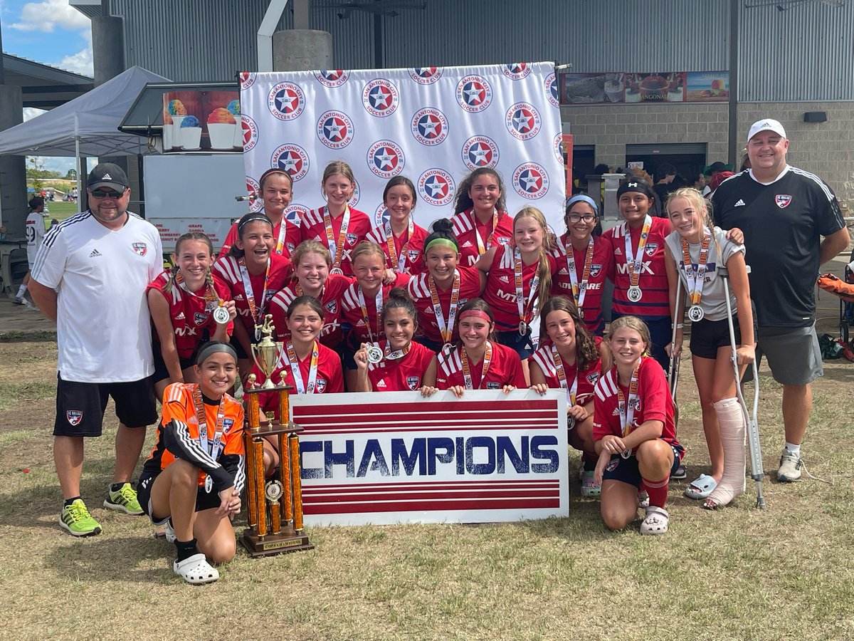 fcdwtx's tweet photo. FC Dallas WTX 07G Midland won the Copa Del Rey San Antonio tournament over the weekend going 4-0 through the tournament! Congratulations Girls!! https://t.co/yhV7E9nJsm