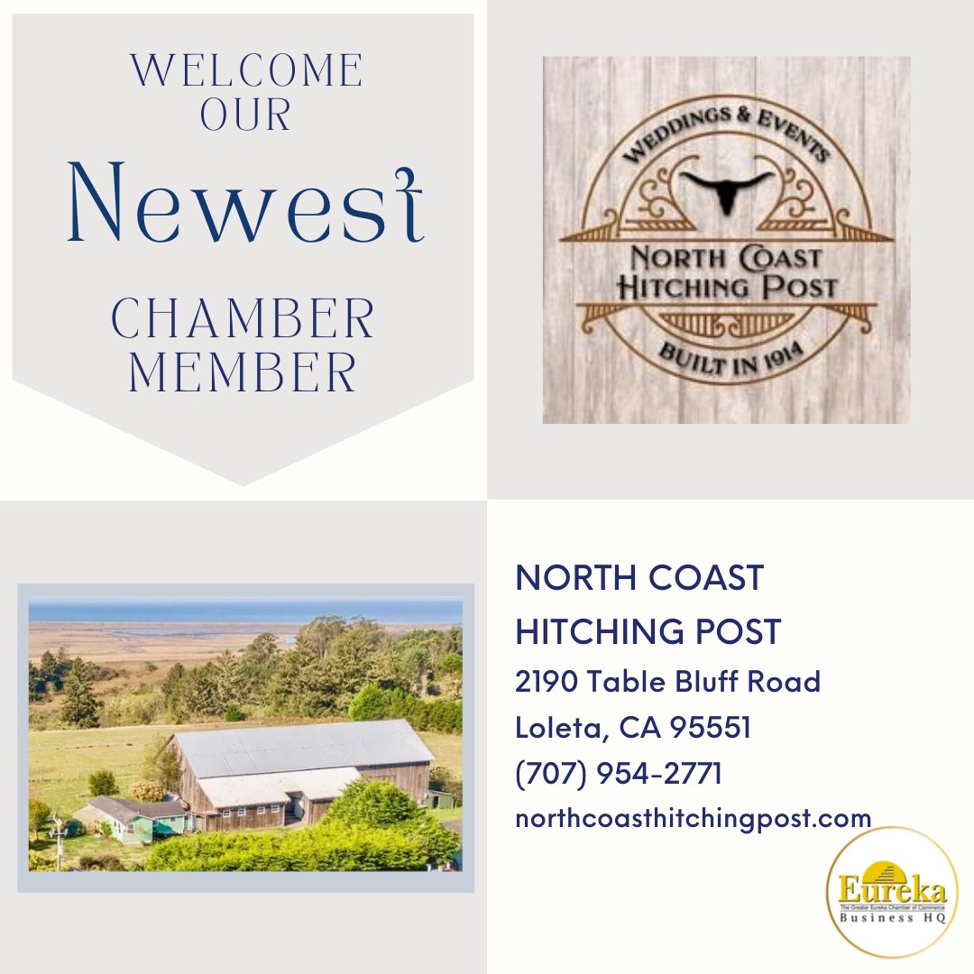North Coast Hitching Post
2190 Table Bluff Road
Loleta, CA 95551
(707) 954-2771
northcoasthitchingpost.com

#humboldtweddings #humboldtcounty #eurekachamberofcommerce #eurekacalifornia #EurekaCA #yourchamberworkingforyou #eureka #choosehumboldt #supportlocal