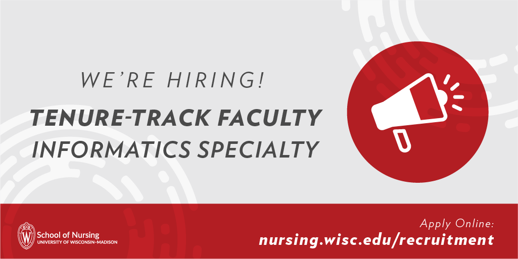 UWNursing's tweet photo. We're looking for talented and innovative scientists with expertise &amp; interest in informatics research and teaching to join our tenure-track faculty. RN licensure is not required for this position. For more details, visit https://t.co/s540MRi6EC! https://t.co/7MiVlsEYae