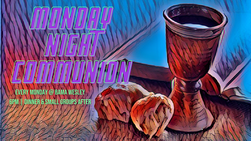 Start your week off right with weekly common meal at Bama Wesley. Each week, you'll hear a brief message given by a student, receive communion (or blessing if you prefer), and share dinner with your Bama Wesley family. #ua #wow22 #rolltide #ua26

bamawesley.org/news/monday-ni…