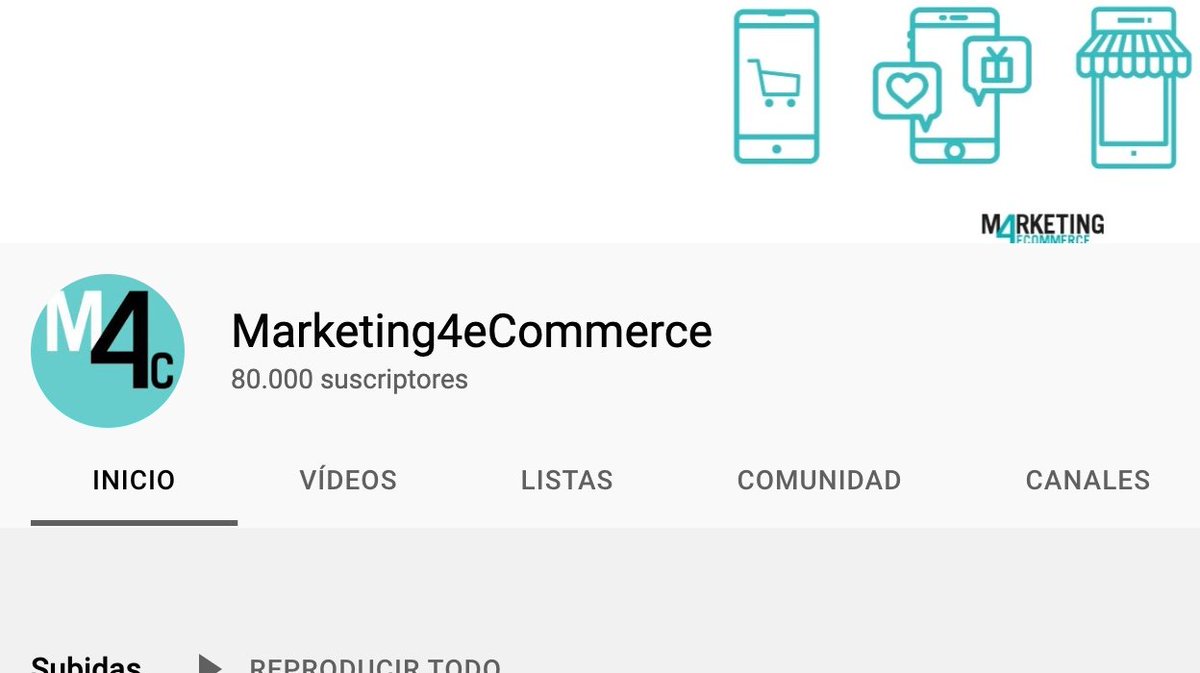 Pooooor cierto, hemos llegado a los 80.000 suscriptores en #Youtube, con <a href="/Mkt4eCommerce/">Marketing4eCommerce</a>, que no es una cifra que se alcance todos los días <3

¡Ya queda menos para los 100k!