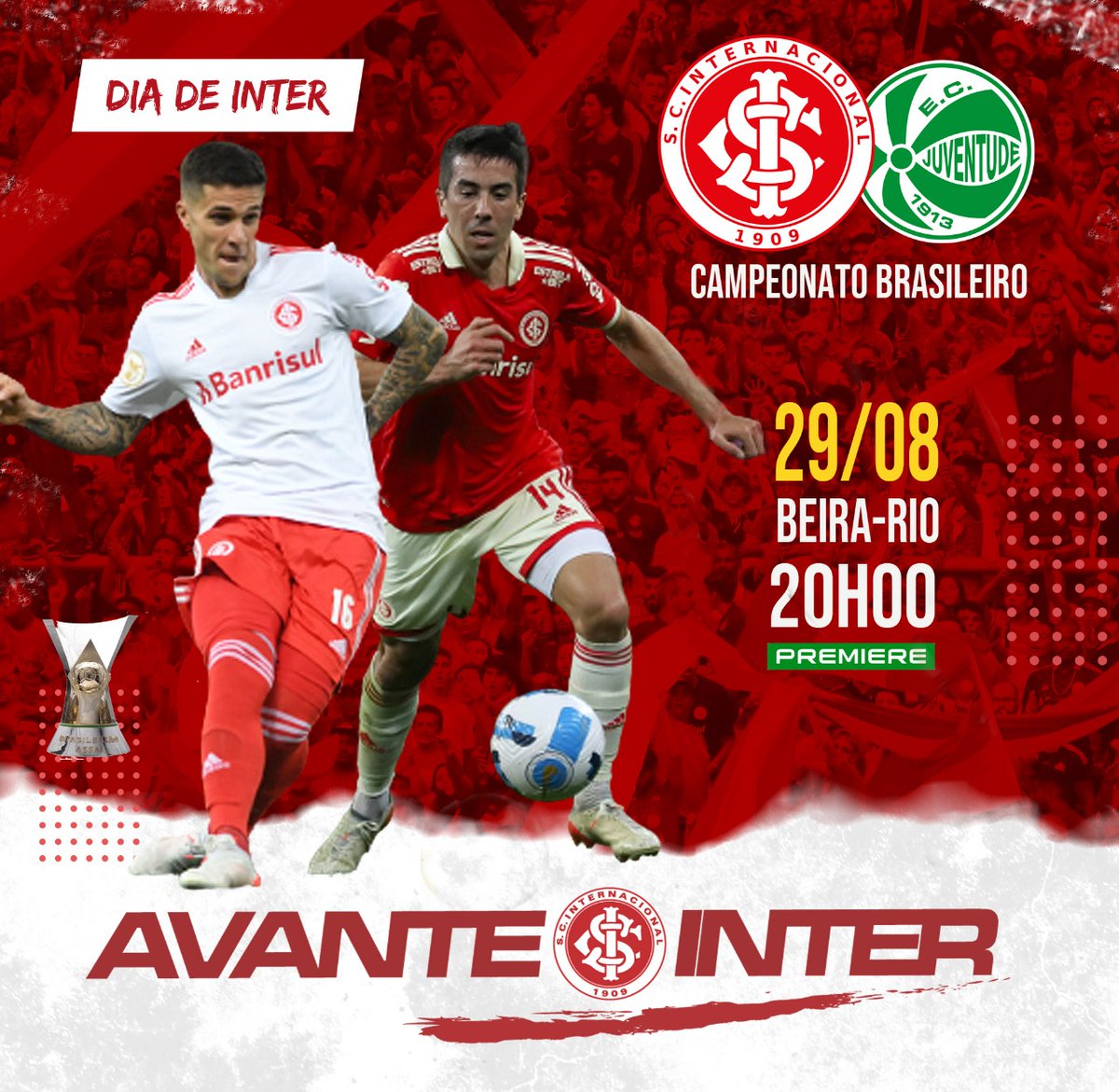 avante_inter's tweet photo. É hoje, todos os caminhos levam você ao Beira-Rio, para o confronto diante do Juventude às 20:00h, em mais uma noite gelada no Rio Grande do Sul.
O Colorado vem embalado, depois de derrotar o Avaí no último minuto em Florianópolis. https://t.co/CGtPDXuX4Z