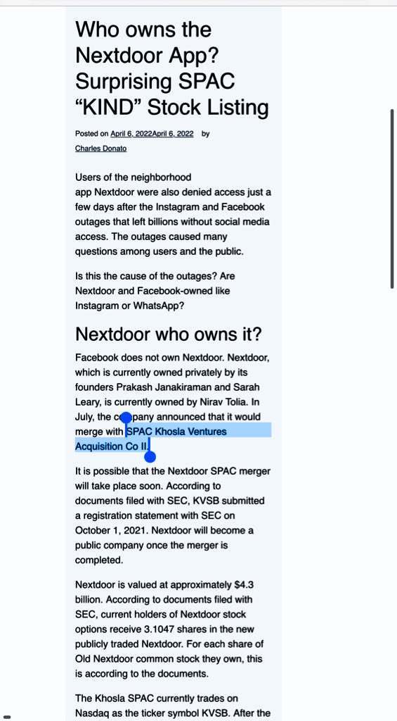 Who owns the Nextdoor App? Why do I have a feeling Kushner is somehow involved ? 🤔