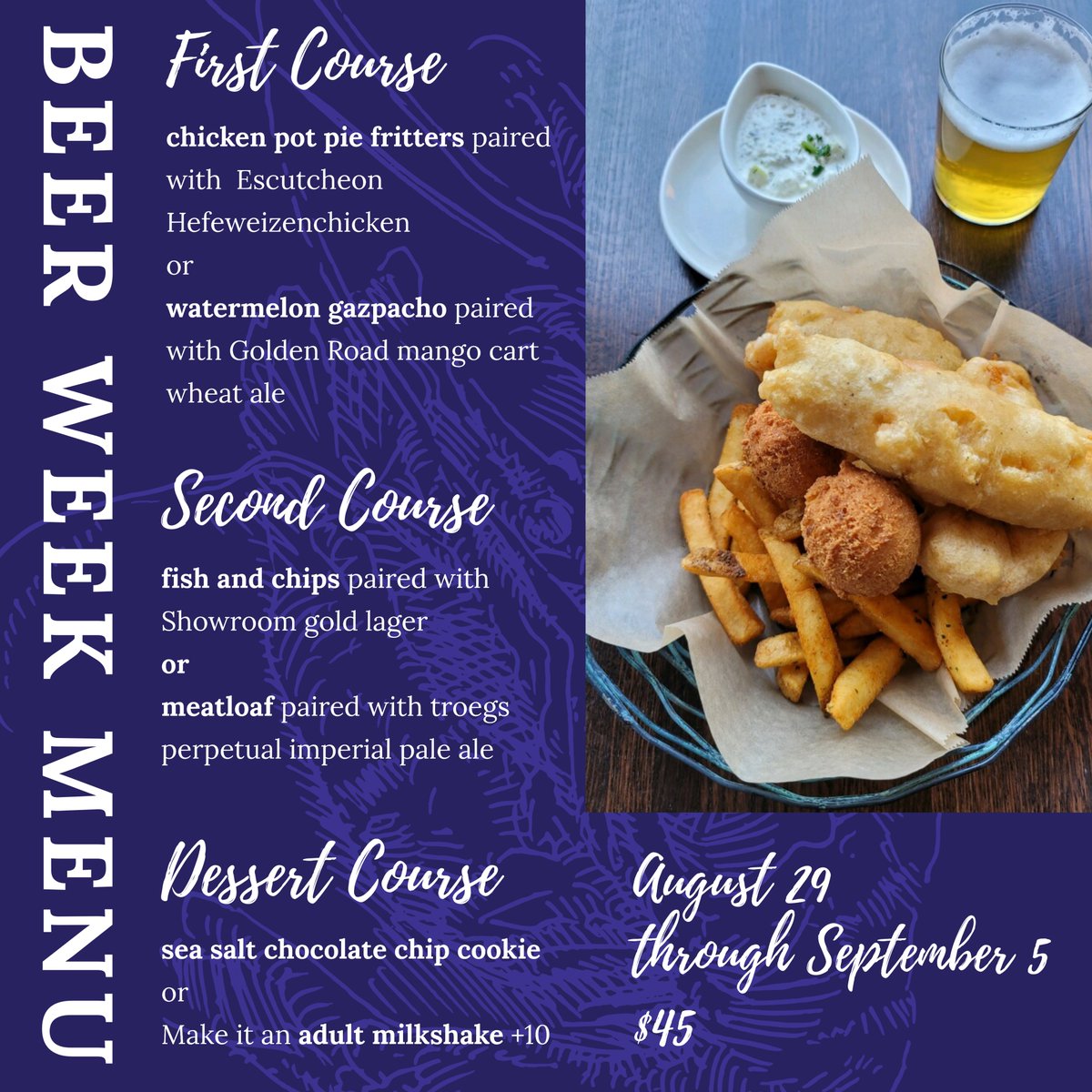 Showroom21701's tweet photo. It's Beer Week at Showroom. Join us for a pre fixe menu with beer pairings now through September 5.

#bryanvoltaggio #downtownfrederick #frederickmd #frederickfoodie #beerweek #frederickbeer #marylandbeer https://t.co/m6vO5eH3tD