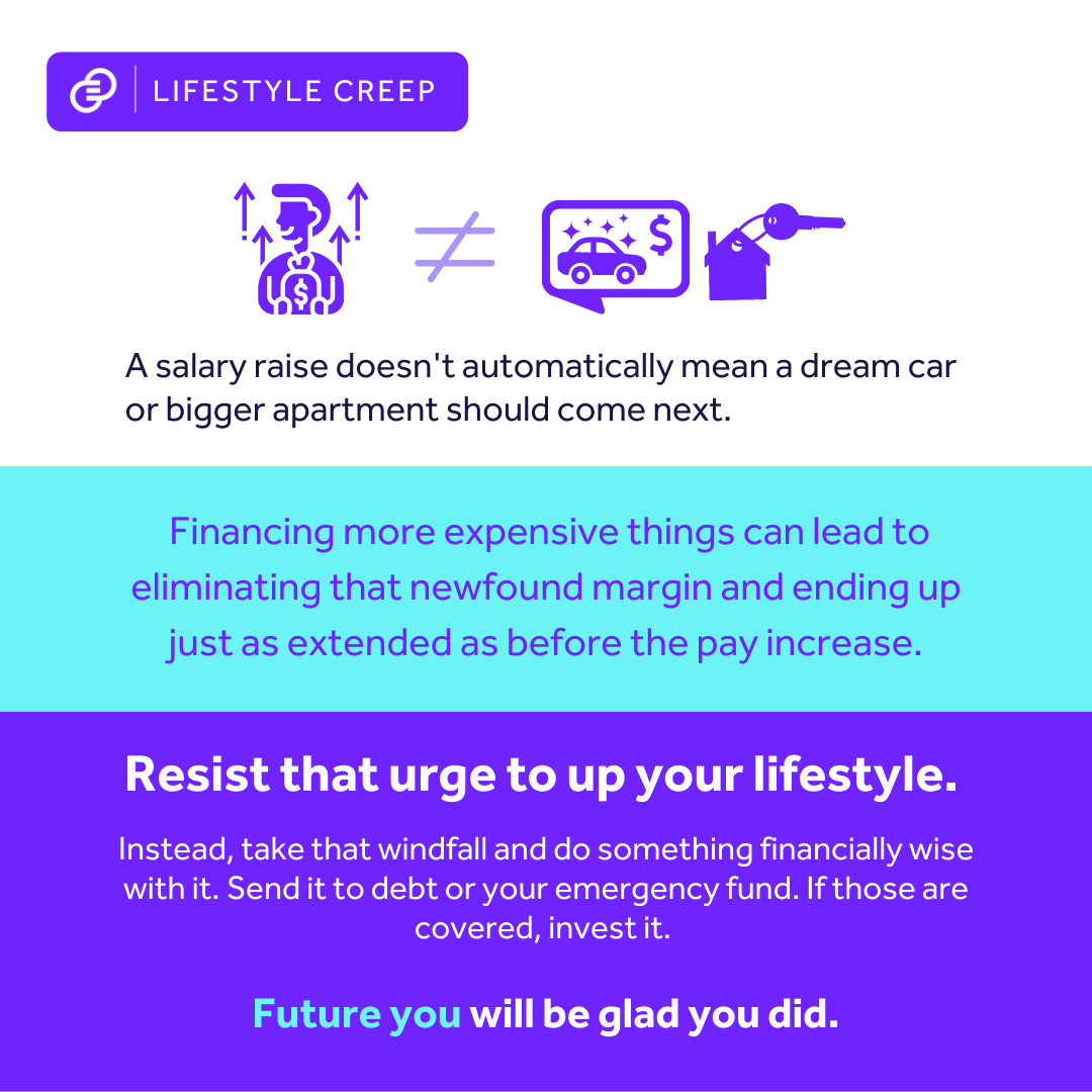 EndexApp's tweet photo. Lifestyle creep 👀 is all too common and oftentimes unnoticeable. Here’s how to deal with it. 

#Endex #Endexapp #lifestylecreep #moneysaving #personalfinance
#budgeting #debtfreejourney #moneymanagement #moneytips https://t.co/3CuaO37DGY