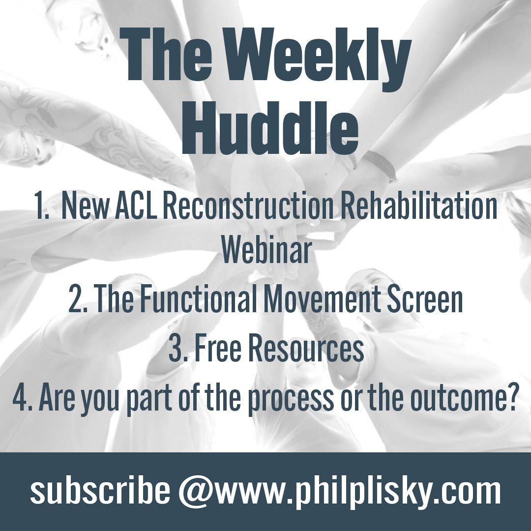 PhilPlisky's tweet photo. Each week I send out a recap of things I've learned or shared so that you don't miss out. Last week, I focused on these things. Don't miss out! Sign up for your copy of The Weekly Huddle here: https://t.co/x0035ht3ZQ
#philplisky
#weeklyhuddle
#acl
#FMS https://t.co/qls037GPWE