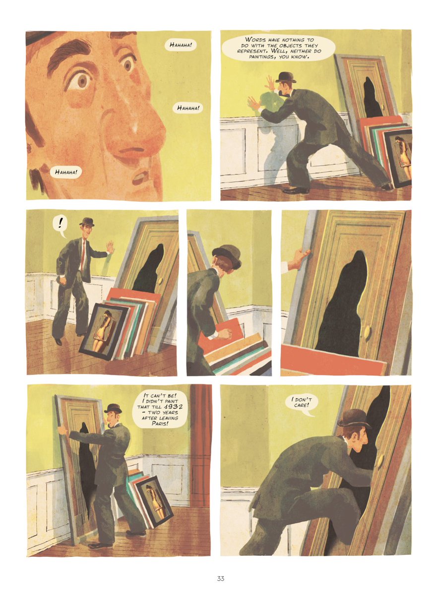 SelfMadeHero's tweet photo. “#Zabus cultivates a sense of Magritte's spirit in both the narrative and the artwork, and given how secretive Magritte was about his personal life, it's an even more fitting take.” @ALA_Booklist https://t.co/D4abDLa95a 🎨 https://t.co/CLUXFPPeGP