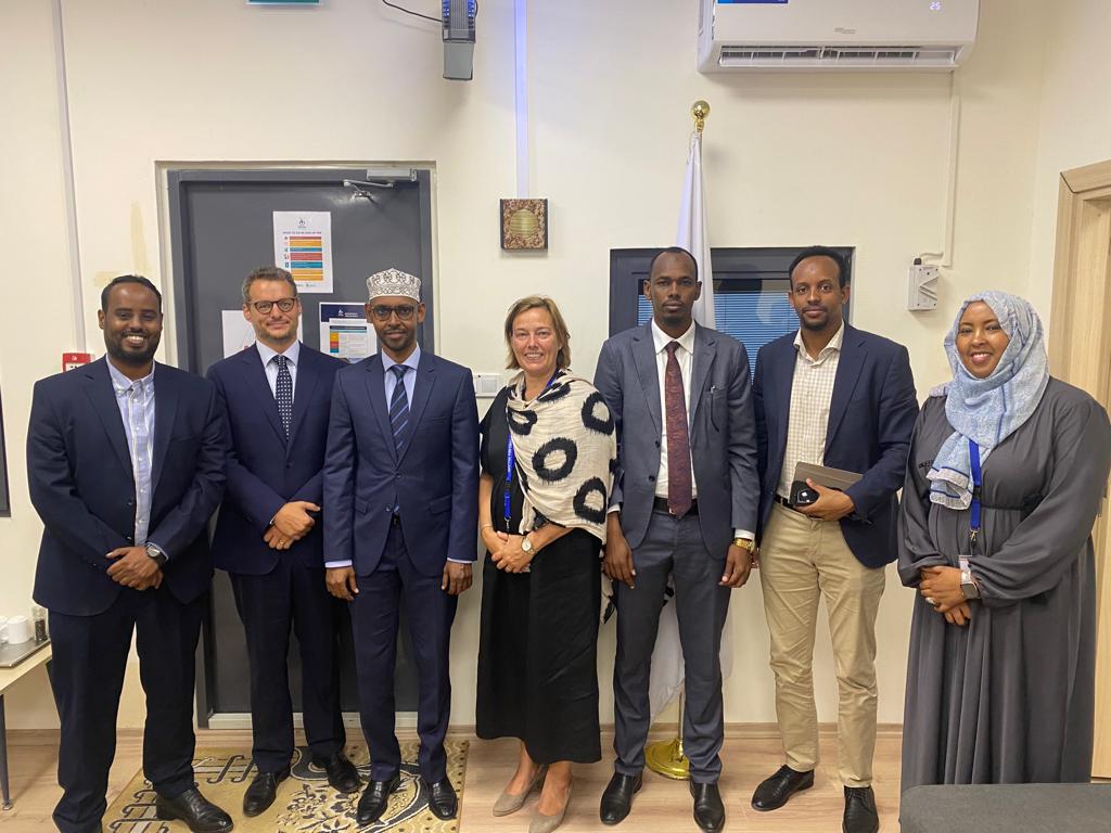 MoEWRSo's tweet photo. H.E Minister @cabaassom met with Kristina, @WorldBank Country Manager for Somalia . They have discussed FGS’s efforts to provision affordable energy and clean water services to the Somali people. The ongoing WB support to facilitate these developments centered their discussions. https://t.co/LSaYfc4qlH