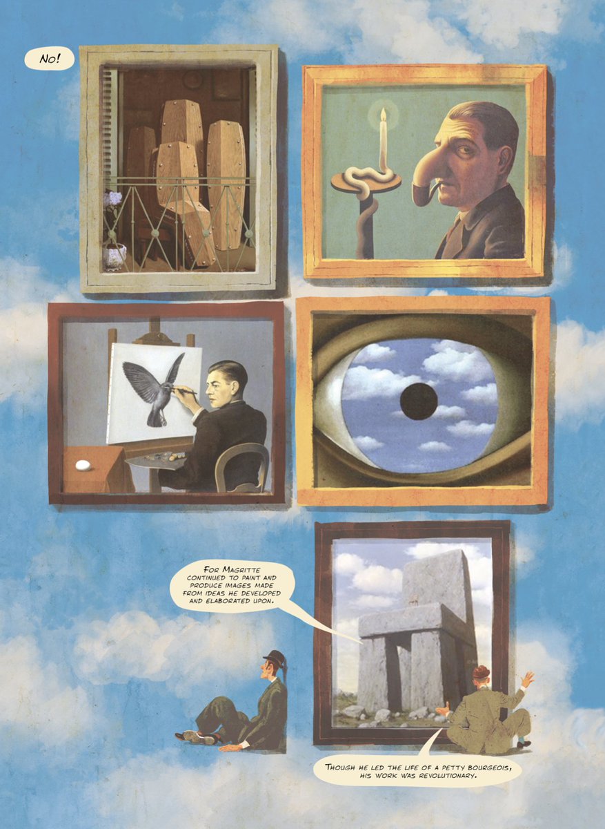 SelfMadeHero's tweet photo. “#Zabus cultivates a sense of Magritte's spirit in both the narrative and the artwork, and given how secretive Magritte was about his personal life, it's an even more fitting take.” @ALA_Booklist https://t.co/D4abDLa95a 🎨 https://t.co/CLUXFPPeGP