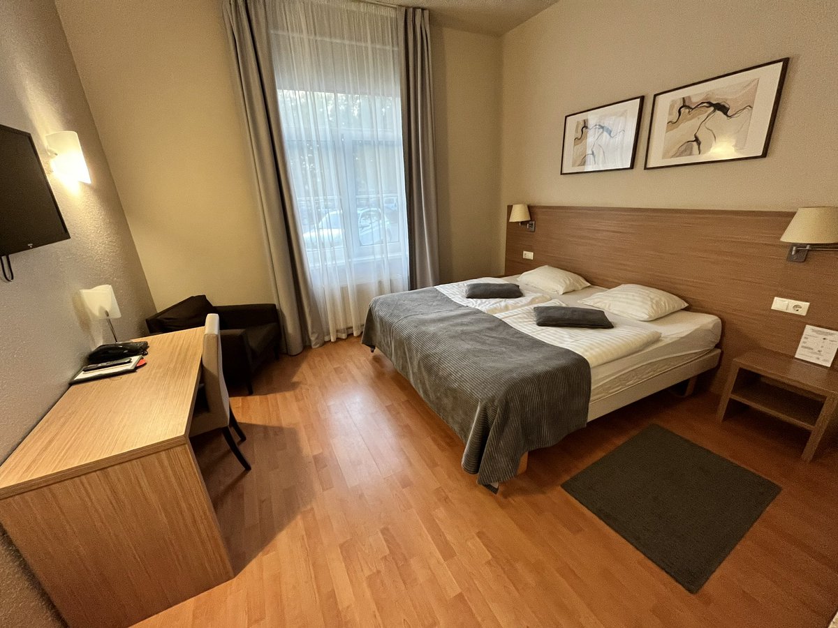 Hotel Sigulda, Sigulda, Latvia.
Plug by bed, free wifi, good shower, no biscuits