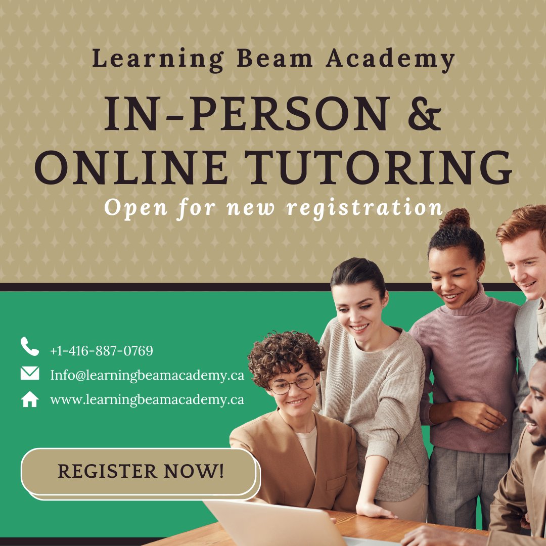 Learning_beam's tweet image. Online Private School in Toronto, Canada. 
Grade 9 to Grade 12,Tution all subjects. 
Register now: learningbeamacademy.ca
#onlineclasses #highschool #highereducation #highschoolteachers #privatetutor #privateschool #privateschools #privatetuition #schoolincanada #schoolintoronto