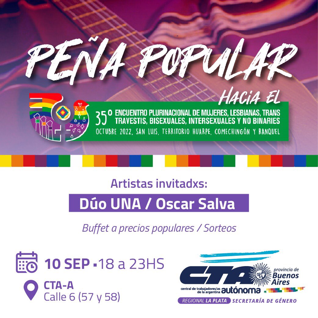 CTAABuenosAires's tweet photo. Peña popular de la CTA-A bonaerense camino al #35ENM !! https://t.co/Oi328PQkvE