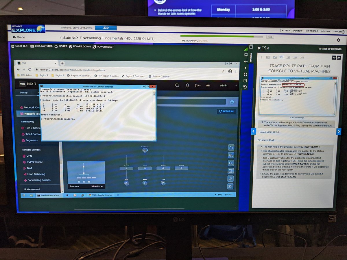 TheSlotthammer's tweet photo. Busy morning with #ExploreHOL digging into NSX and Tanzu. Thanks! @VMwareHOL #VMwareExplore https://t.co/IJbtgDqiUs