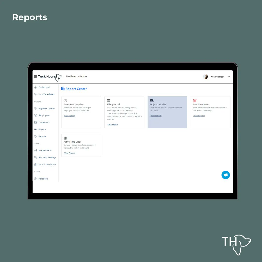 ItsTaskHound's tweet image. Managers, you deserve a break. TaskHound is an easy way to manage your clients and keep your business running smoothly. With TaskHound, you can create a report in seconds, without leaving your desk. 
#TimeIsSimple #TaskHound #startup #maker #freelancer #openstartup #tech