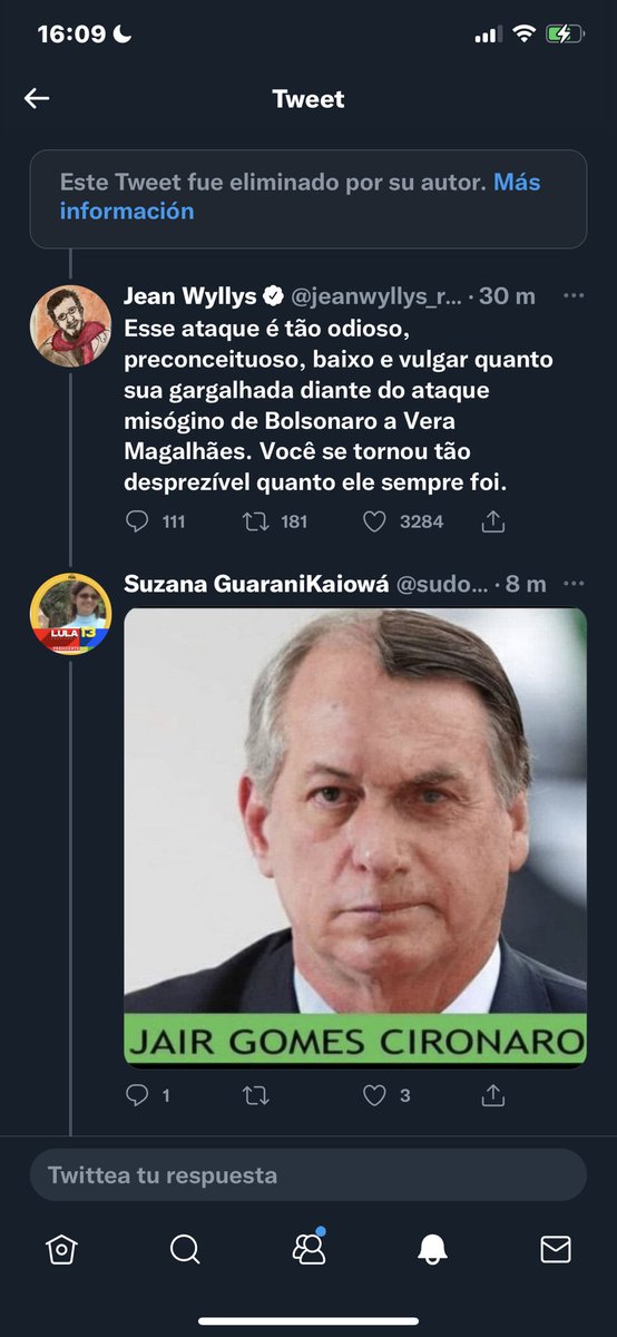 jeanwyllys_real's tweet photo. O “corajoso” Ciro Gomes apagou seu Tweet preconceituoso, infame e sintomático de sua profunda inveja de Lula e de seu classismo. Não, Ciro, você não nasceu predestinado à presidência. Você é só mais um membro das oligarquias nordestinas, ressentido por não ter o que Lula tem. https://t.co/CUi5oiqBJF