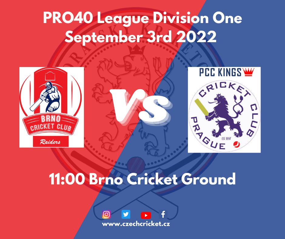 CzechCricket's tweet photo. Pro40 Division One Fixture
Brno CC Raiders vs Prague CC Kings
11:00 AM, Brno Cricket Ground, Brno
#czechcricket #DIV1 #Pro40 #CzechRepublic https://t.co/YXy4t907jX