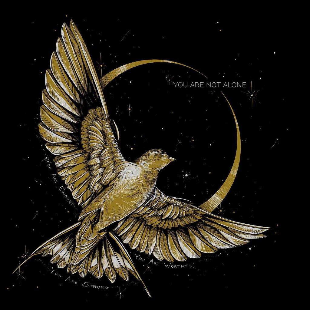 Capsule spotlight on Sarah C. Rutherford - <a href="/MSSHAFTWAY/">Sarah C. Rutherford</a>

Sarah shares her artwork reminding us that "You are not alone" on t-shirts, longsleeves, crews, hoodies, zipups, marketbags and bandanas!

Items with longsleeves will have a special star pattern pri… instagr.am/p/Ch2KFb_ue5v/