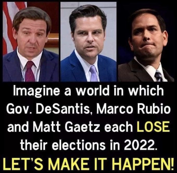 ElleLaw4's tweet photo. #MondayMotivation #Florida Dump these 3 - don’t let them take your freedom of choice https://t.co/1tP13HEx4W