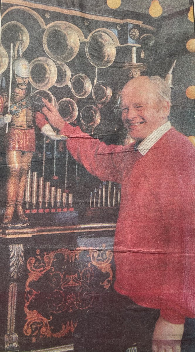 PickmereLake's tweet photo. A barrel of fun!  Undated article (prob late 1980s) about Jim Cheetham and the Gavioli Organ that graced the centre of the Noah's Ark ride before being confined to the shed for a few decades! #fairgrounds https://t.co/r5eQispoUP