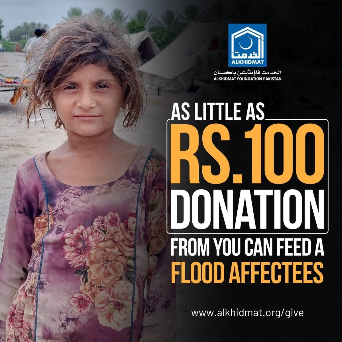 AlkhidmatOrg's tweet photo. There is a large number of children among the affectees of flooding in #Pakistan. A donation as little as RS. 100 can help feed them. Join hands with #Alkhidmat and donate now: https://t.co/GzZrsTWRU9 
#AlkhidmatFloodRelief #FloodsInPakistan https://t.co/Rinl4hUZvG