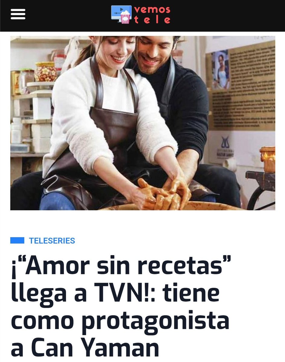 🇨🇱𝐴𝑚𝑜𝑟 𝑆𝑖𝑛  𝑅𝑒𝑐𝑒𝑡𝑎𝑠
#CanYaman #OzgeGurel #Dolunay #AmorSinRecetas #TVN vemostele.cl/2022/08/26/amo…