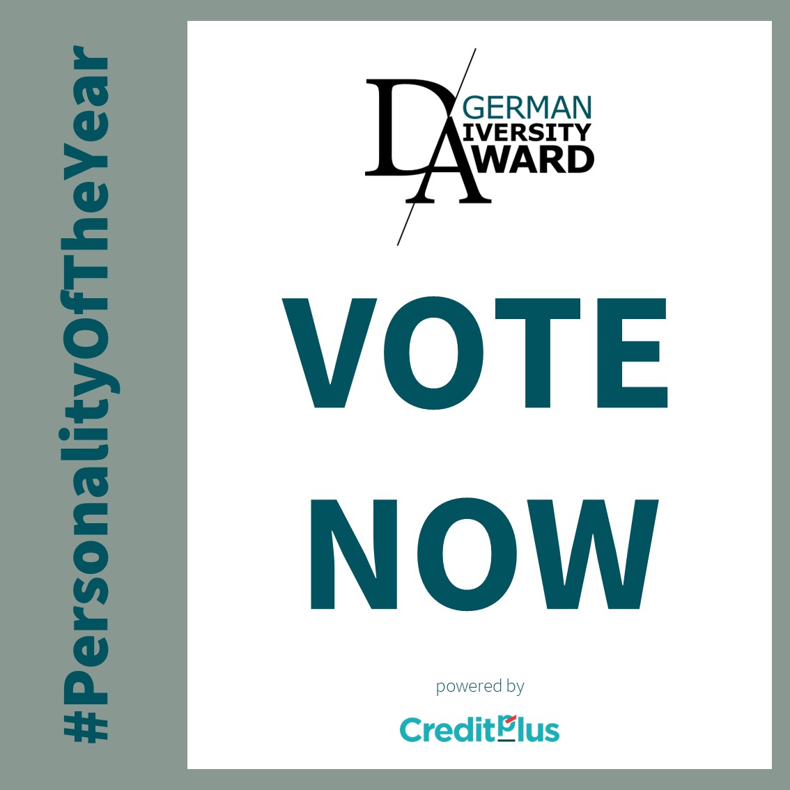 creditplusbank's tweet photo. Als Sponsor in der Kategorie Personality of the Year des diesjährigen German Diversity Award wünschen wir allen Nominierten viel Erfolg für die nächste Runde. Und wer bisher noch nicht abgestimmt hat, kann das bei @BGA_Network noch bis zum 06.09. tun. 😉
#creditplus https://t.co/xjQahDj5VK