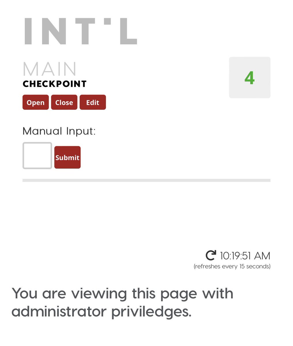 The <a href="/ATLairport/">Atlanta Airport</a> is currently serving the TSA wait times page with admin privileges. To make it worse, they also misspell privileges