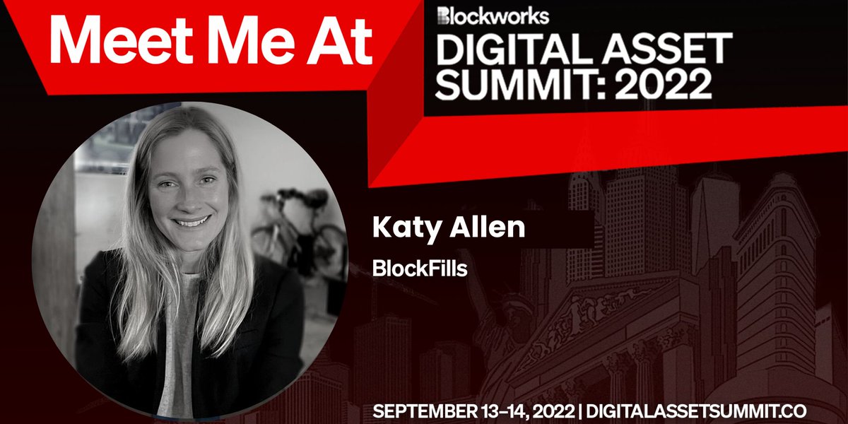katycrypto83's tweet photo. BlockFills is pleased to sponsor @blockworks Digital Asset Summit in New York, September 13-14. Looking forward to networking alongside industry leaders from the world of finance and digital assets. #DASNYC Register here: https://t.co/8TeyPRNPeN https://t.co/oCojTqS8AC