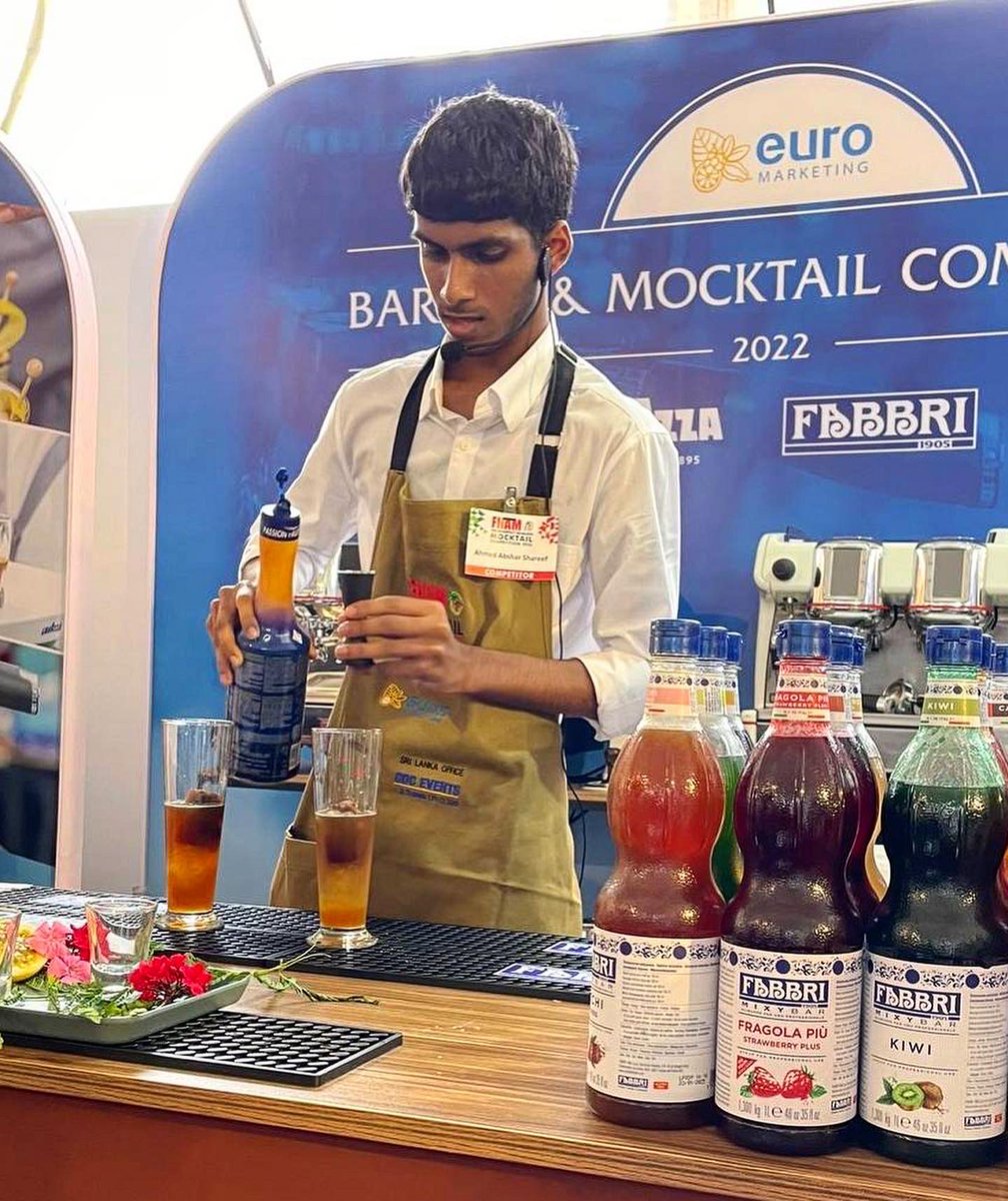FHTSMNU's tweet photo. Some clicks from Day 1 of Food and Hospitality Asia Maldives #FHAM. Our students from Advanced Certificate in Hospitality and Tourism course competing in the mocktail competition.
Ahmed Yaeesh
Dhaniyal Amru Moosa
Ahmed Abshar Shareef
Great job students! ๐๐ฝ https://t.co/HCEgZL8XKH