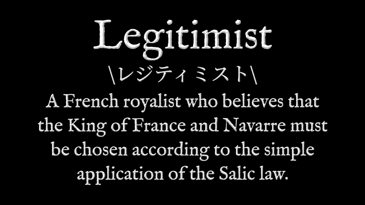 DictionaryWear's tweet photo. Legitimist [レジティミスト] (historical) A French royalist who believes that the King of France and Navarre must be chosen according to the simple application of the Salic law. 

#Legitimist #WearYourDictionary #FrenchRoyalist #MorHistory 

https://t.co/zfPzgjNQ8O https://t.co/jU9vwW0bei