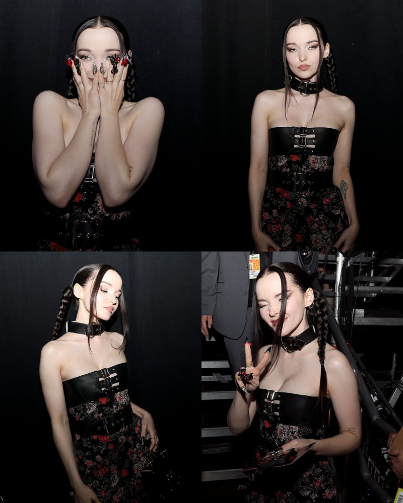 dove cameron at #VMAs 2022 backstage 🖤