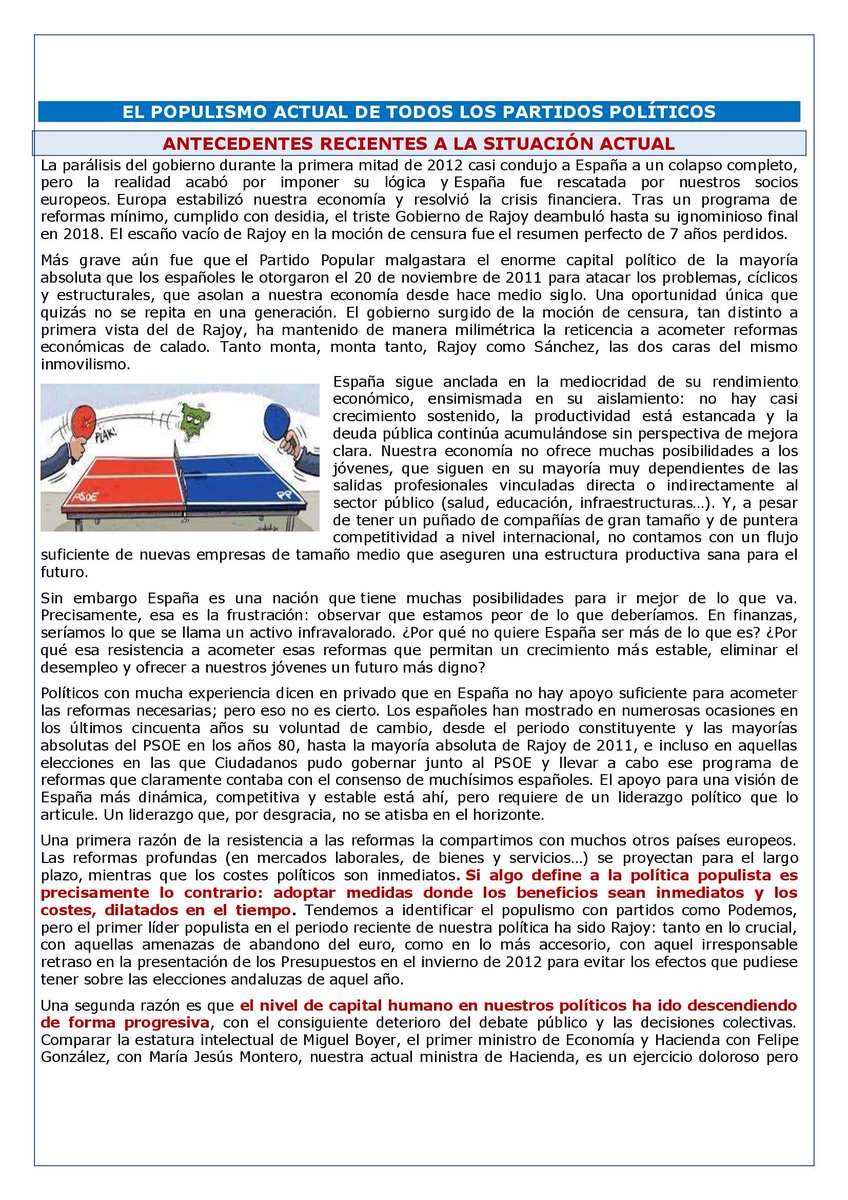 EL POPULISMO ACTUAL DE TODOS LOS PARTIDOS POLÍTICOS - Sin Categoría - laboralpensiones.com/el-populismo-a…