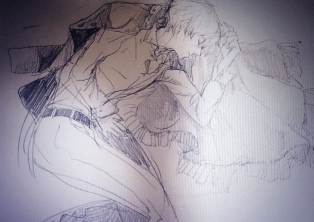 とうらぶの鉛筆画 