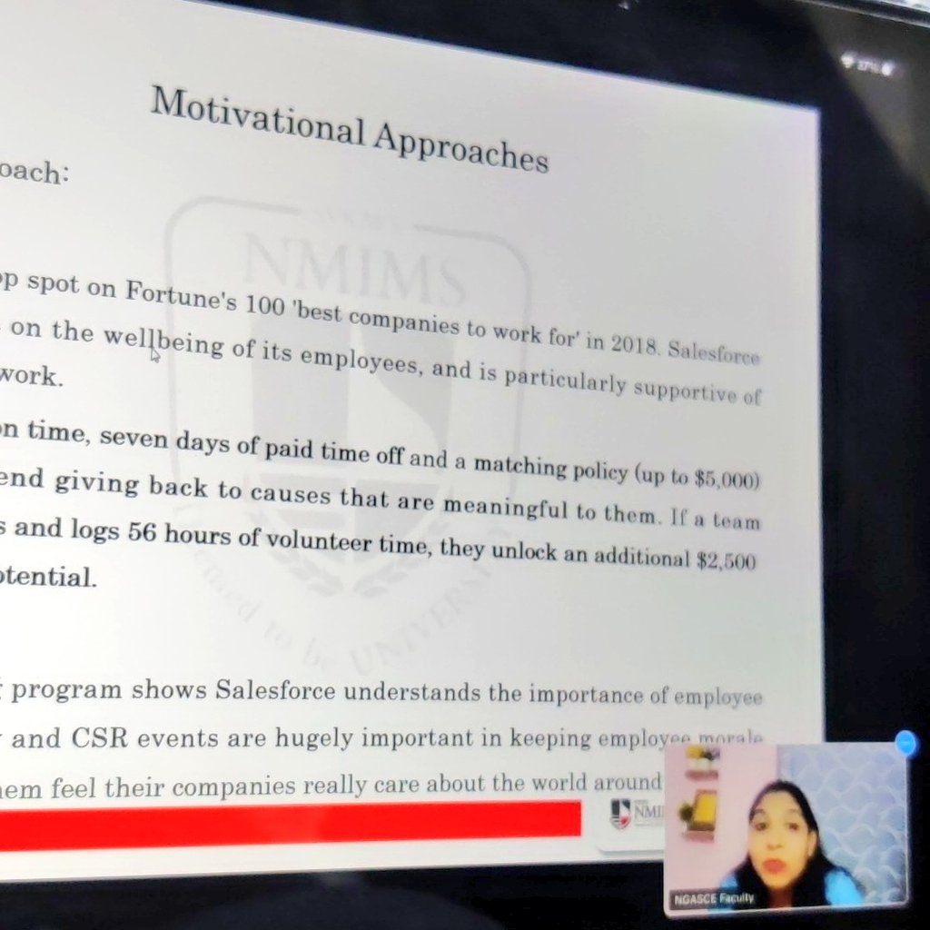 ace_investing_'s tweet photo. Organisational Behaviour with Prof. Alpha Lokhande
Today's class is about Motivational approaches. Session 8
#NGASCEMBA2022 #learning #Nmims #tribe22  #NGASCEMBA2022t4 #NGASCENetwork https://t.co/eNA8OgIJTq