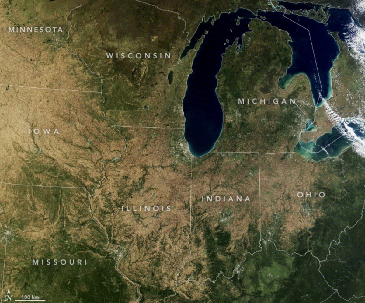 NASAEarth's tweet image. For me, I really like corn...

It&apos;s CORN! 🌽 🎶 
A big field of corn, 
@NASA can see it from space!