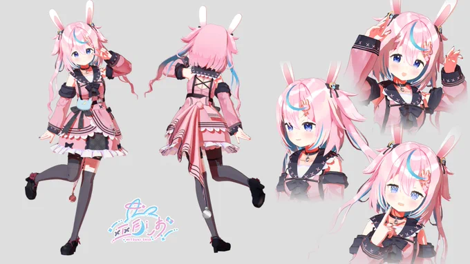 巫月しお(@ shio_mitsuki)ちゃんの3D担当いたしました!!めちゃ可愛いウサギちゃんです!配信は引用RTから是非ご覧ください!!一風変わった技術も使ってます!#巫月しお3D  