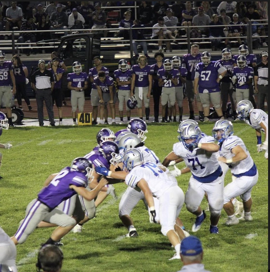 WHSFootball1907's tweet photo. Some Flicks from Friday! It’s officially Limestone Week!

#BeatTheRockets #ForTheHittinStreaks #STREAKS #BluePride #ALLin #Go1and0 #RoadToThePlayoffs

@CoachBigPete @DeepDishFB @EDGYTIM @CoachBJones95 @PrepRedzoneIL @FBstreaks @jonmickle2 @LetsGoStreaks https://t.co/ulLSxZl1PH