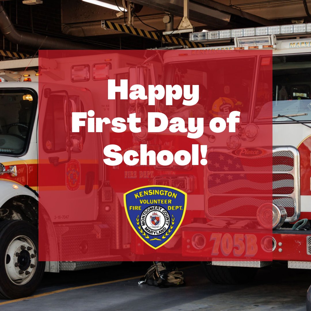 KensingtonVFD's tweet photo. Happy #FirstDayOfSchool to Montgomery County Public Schools! We hope you have a safe and fun first day back. 📚📝🍎
#school #backtoschool #mcps #kvfd https://t.co/vwwiPGmTmI