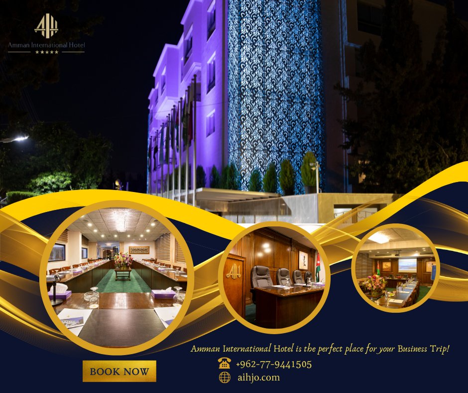 hotel_amman's tweet photo. Amman International Hotel is the perfect place for your business trip!
Book now: 00962(77)9441505
#Amman #Business #Trip #travelling #businesstrip https://t.co/KfdjePw7CD
