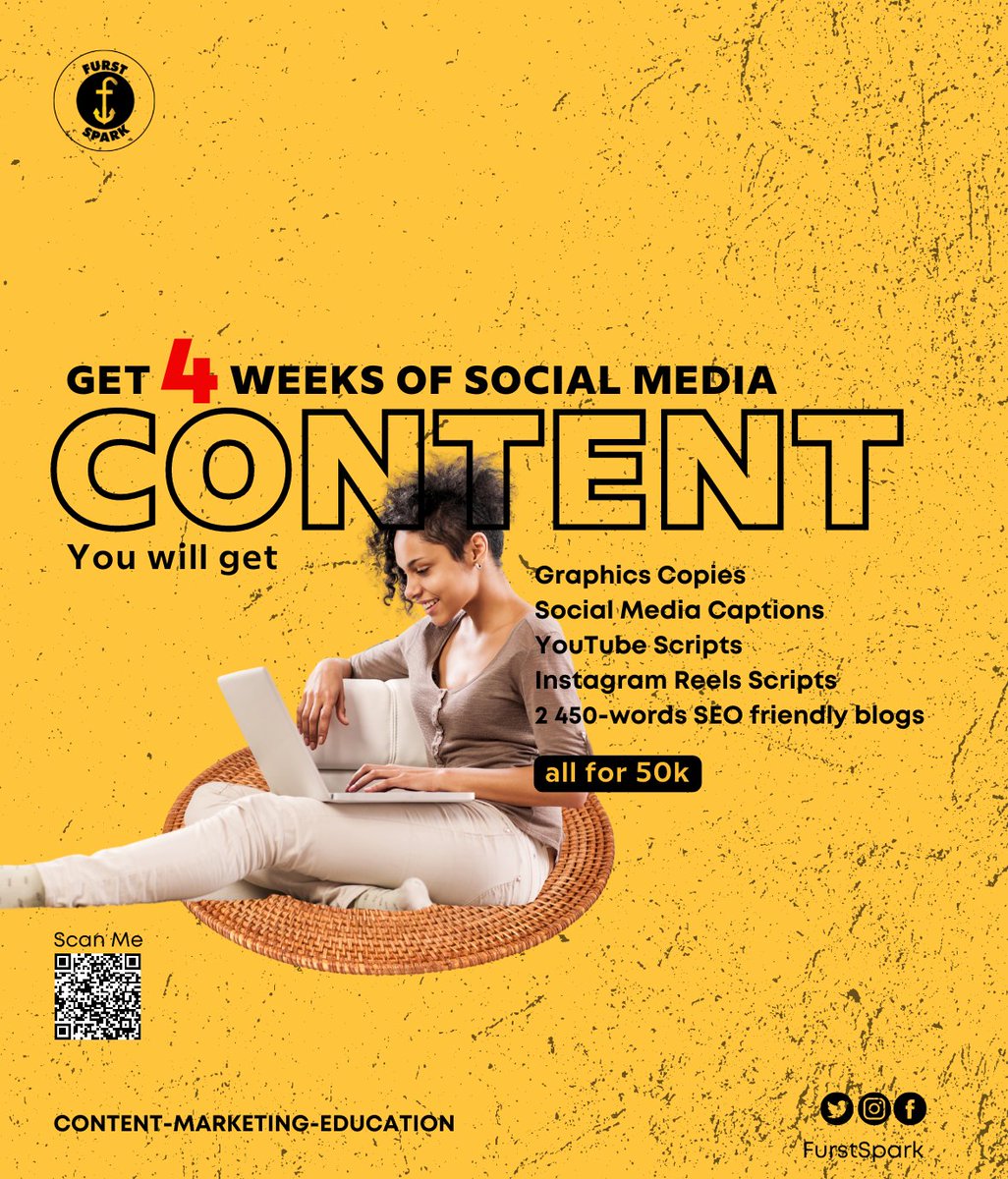 FurstSparkHQ's tweet photo. A mouth watering package just for #50,000!!!

Exciting, isn't it?

Let's handle your copies, scripts and graphics brief for 4 weeks and you pay just #50,000.

Interested? Send us a dm now to get started. 

#socialmediacopies
#business
#startups
#brands
#digitalmarketing https://t.co/coqU1Za19z