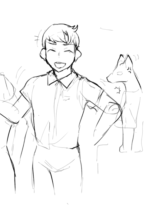 とりあえず今月のTF絵のラフ 