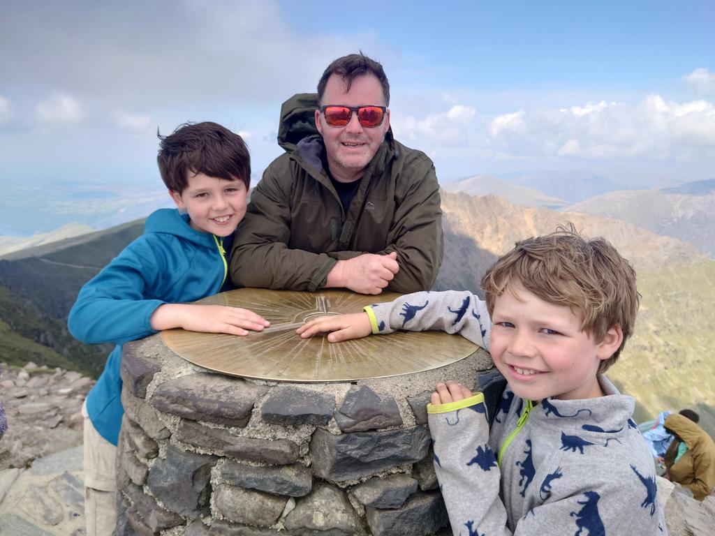 The  Borehams have just walked to the top of mt Snowden