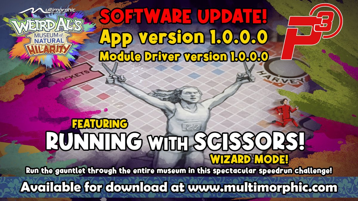 Multimorphic's tweet photo. New code! Introducing: Running With Scissors!
You can check it out tonight with @buffalopinball, Live at 8 p.m. Eastern: https://t.co/LzJPg3q7iC
#pinball #pinballevolved #alyankovic #Multimorphic #P3 https://t.co/KBZ889pwY7