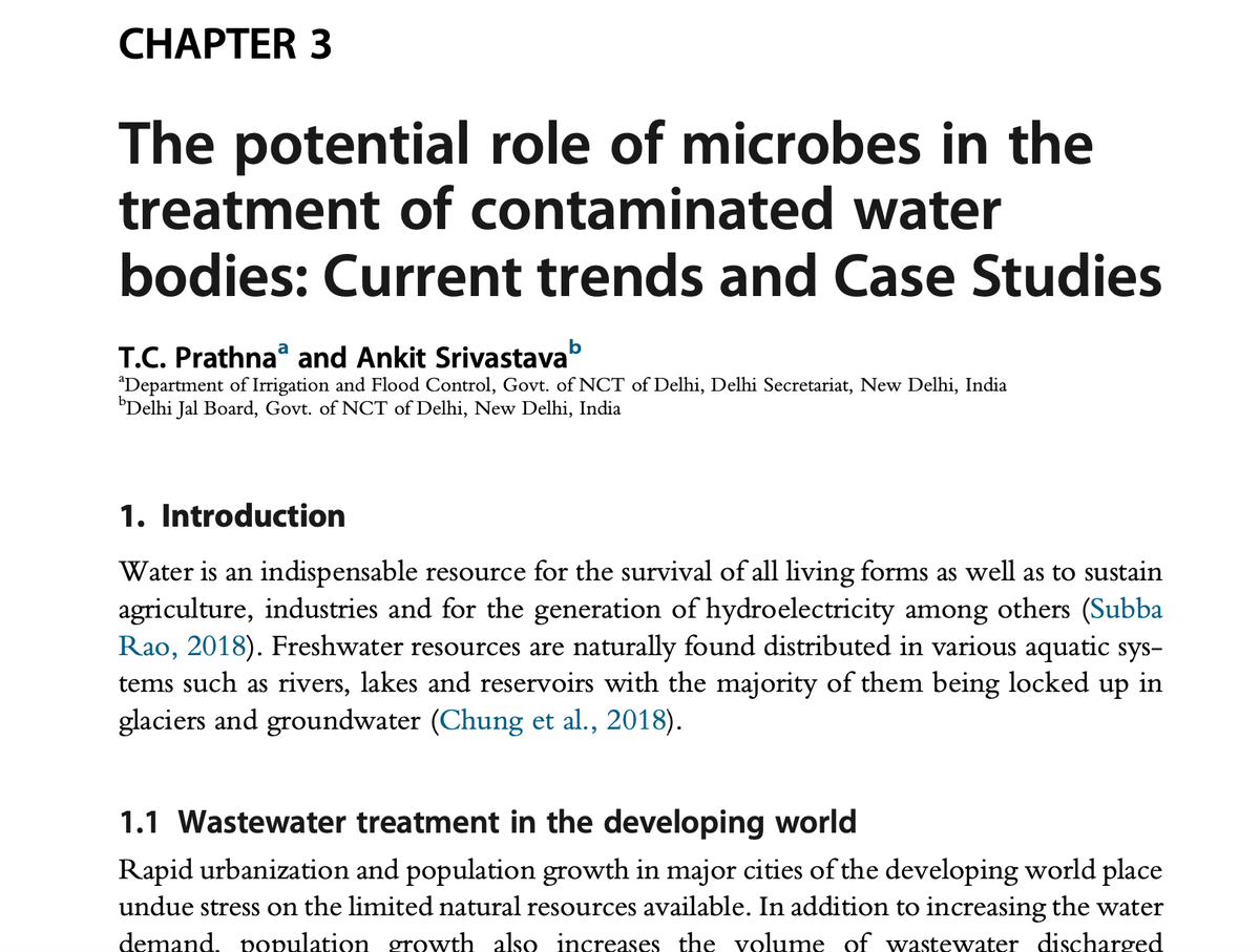 PrathnaTc's tweet photo. Happy to share our book chapter published with @ankit_delhii  on role of microbes in restoration of water bodies by @ElsevierConnect. Available at: https://t.co/4zrKunsW6L https://t.co/burs3i9cro