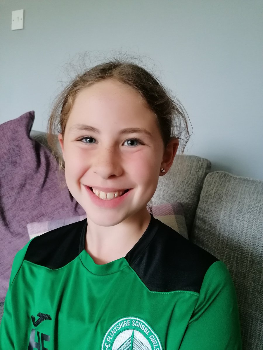 Wonderfully proud of this little lady who has made it into the Flintshire Girls Football U11's team again this season <a href="/FlintGirlsFA/">Flintshire School Girls FA</a> <a href="/YsgolG/">Ysgol Glanrafon</a>.