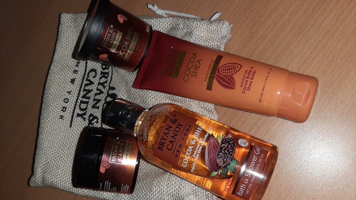 demon4angel's tweet photo. This amazing product form @bryanandcandy love the Shea and cocoa collection. Much needed for the body care . 
* Shea n cocoa body lotion.
* Shea n cocoa body butter.
* Shea n cocoa sugar scrub.
* Shea n cocoa bath n shower gel 

#bodycare
#bryanandcandy #NewYork https://t.co/U0vh17lu4C